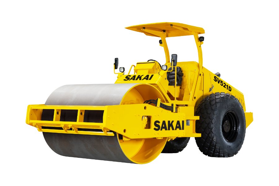 Vibratory compactor for efficient soil and asphalt compaction, ensuring a smooth and stable foundation for road construction.