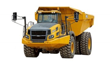 Articulated drum truck