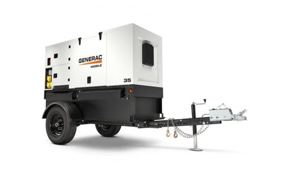 Generac Mobile GM series generators provide low noise emissions with soundproof canopies, ideal for construction, agriculture, rental markets, and events.