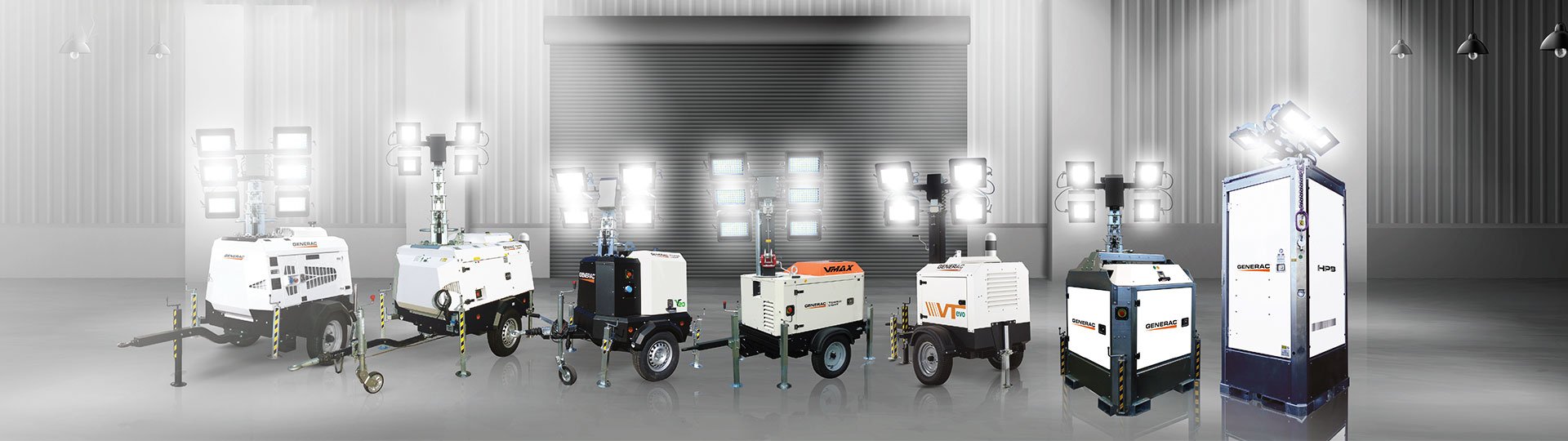 Generac Mobile® light towers with innovative, high-performance designs for construction sites, events, and emergency lighting