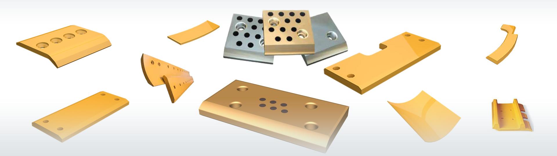 Custom wear plates for excavator buckets, made with high tensile strength and easy weldability for increased wear life.