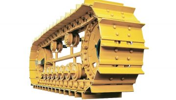 Undercarriage Track Group components, including chains, shoes, and rollers, designed for durability and optimal performance in heavy machinery.
