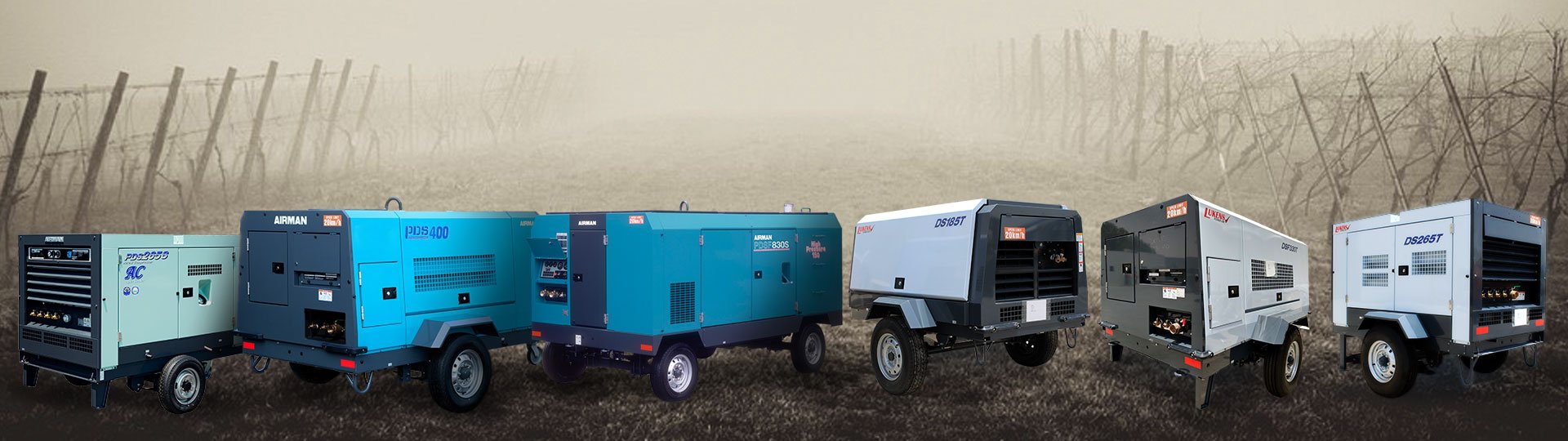 Airman mobile air compressors - Reliable, durable, and environmentally-friendly air compression for various industrial applications.