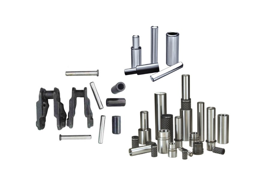 Durable Pin and Bushing components for undercarriage systems, ensuring long-lasting performance and minimal wear.