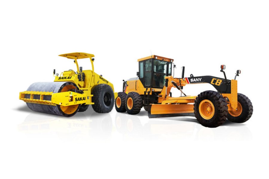 Road machinery for construction and infrastructure projects, provided by United Motors & Heavy Equipment Co. LLC.