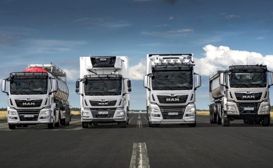 Man truck front view, showcasing its bold design and strong build.