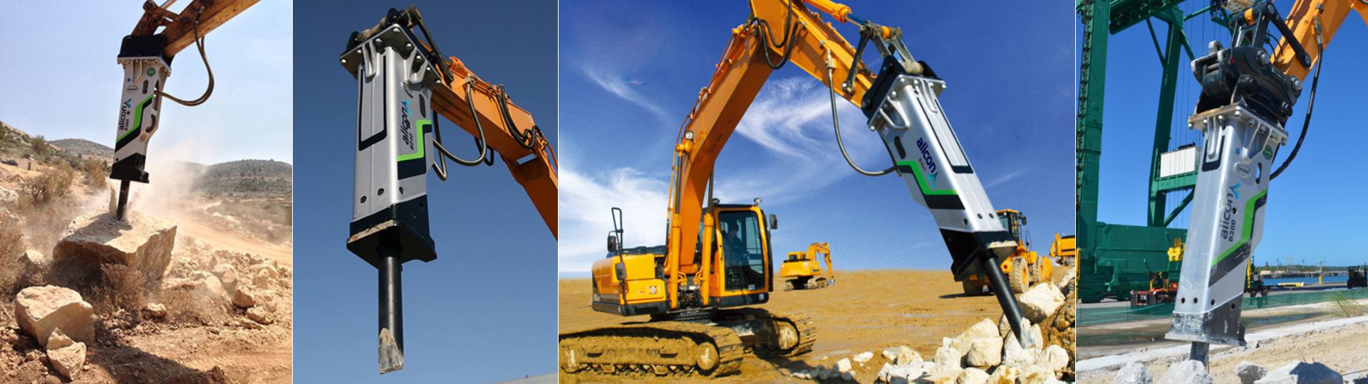 ALICON Hydraulic Hammer by Daemo, designed for superior productivity and minimal maintenance, offering optimal performance in heavy-duty construction projects.