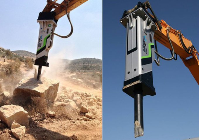 ALICON Hydraulic Hammer by Daemo, designed for superior productivity and minimal maintenance, offering optimal performance in heavy-duty construction projects.