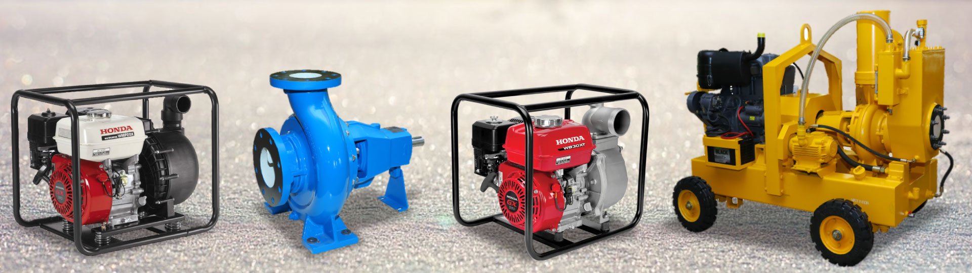 Daishin and Keerthi pumps – Versatile water pumps for various applications, including lawn care, dewatering, flood cleanup, and more.