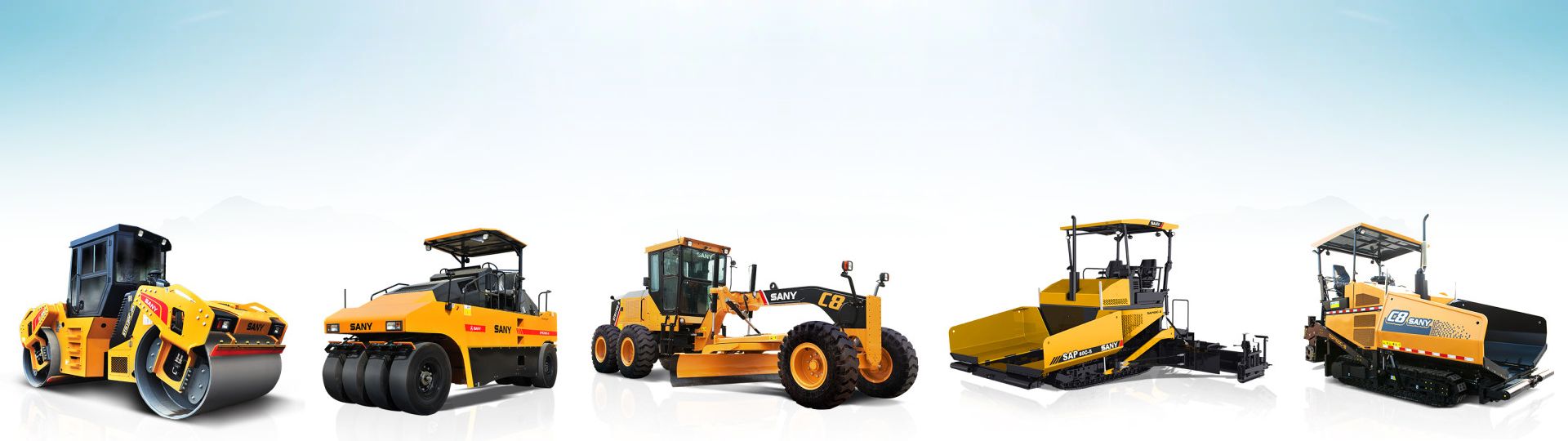 Road machinery for efficient construction and paving, ensuring quality, safety, and speed in road projects, from world-renowned manufacturers.