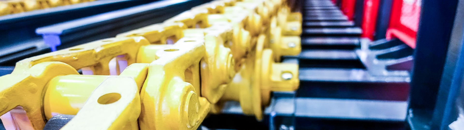 Track Chain components, including various types of Track Link Assemblies (TLAs) such as unsealed, grease lubricated, polyurethane-sealed, and S.A.L.T (Sealed And Lubricated Track), suitable for a wide range of machinery.