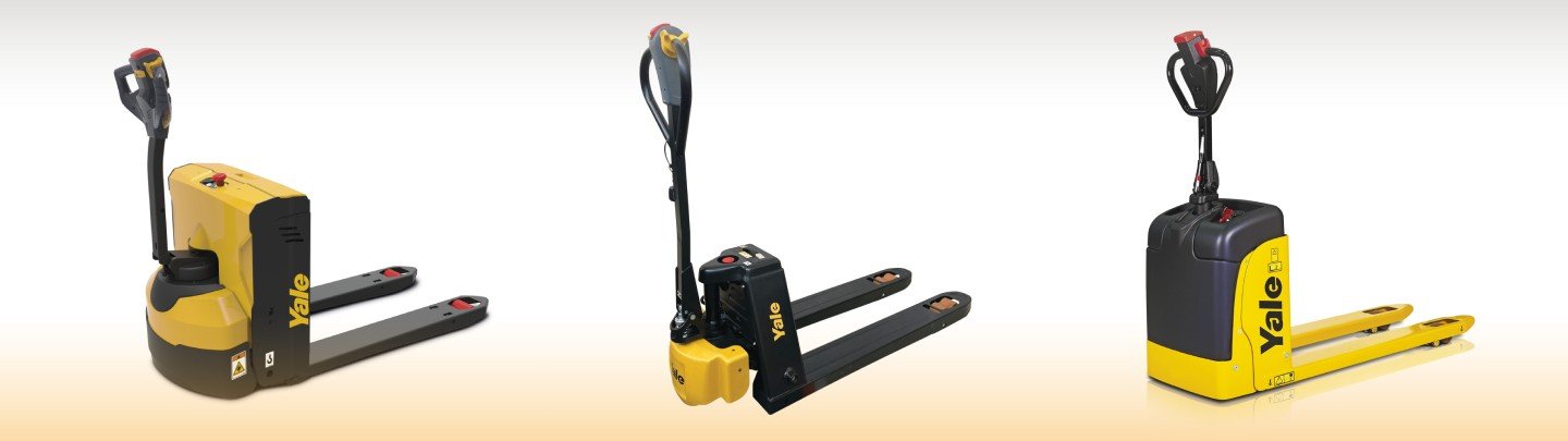 Yale electric pallet trucks featuring ergonomic design and advanced technology for efficient loading, unloading, and material handling in UAE warehouses.