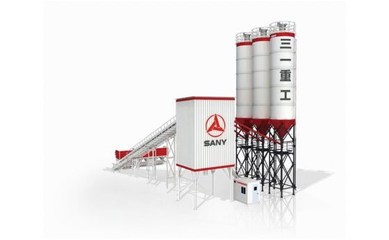 SANY Batching Plant, providing consistent and high-quality concrete mix for large construction projects, ensuring efficiency and reliability.