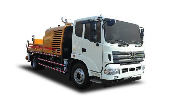 SANY Mobile Static Pump, designed for efficient concrete transportation and pumping, offering easy site transfer and high operational flexibility.
