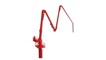 SANY Placing Boom setup, showcasing the hydraulic system that enables precise and predictable boom placement during multi-function operations.