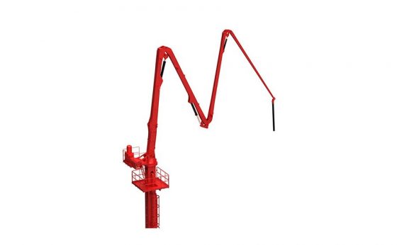 SANY Placing Boom setup, showcasing the hydraulic system that enables precise and predictable boom placement during multi-function operations.