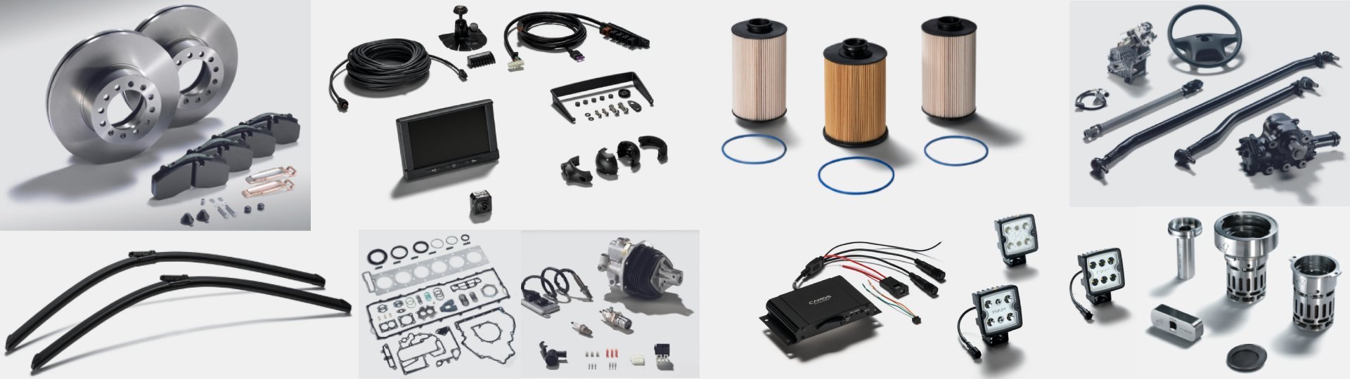 Banner image showcasing United Motors Truck & Auto Parts Division's high-quality aftermarket parts for European trucks and trailers like MAN, BPW, and SAF
