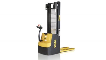 Yale walk-behind pallet stackers designed for high maneuverability and ease of use in small and congested warehouse spaces in the UAE