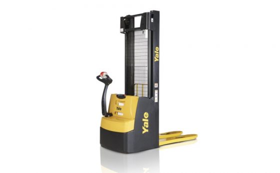 Yale walk-behind pallet stackers designed for high maneuverability and ease of use in small and congested warehouse spaces in the UAE