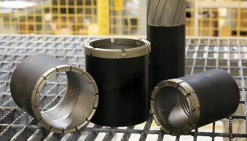 Epiroc wire core drilling tool showcasing the wireline system for efficient rock sample retrieval.