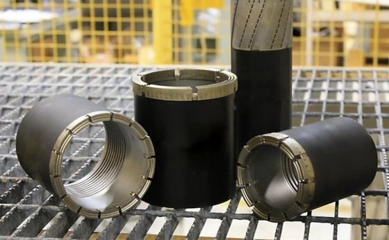 Epiroc wire core drilling tool showcasing the wireline system for efficient rock sample retrieval.