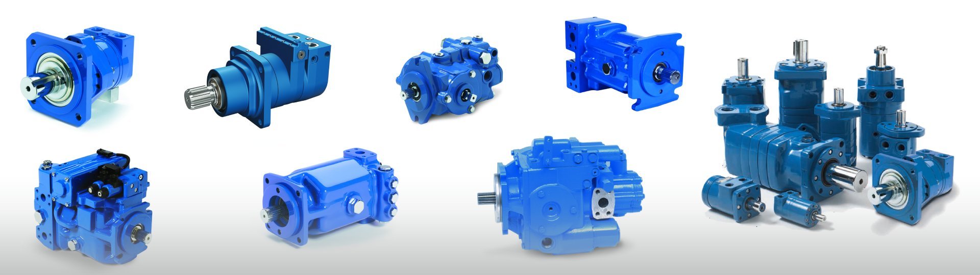 Pumps and motors converting mechanical energy to hydraulic energy, essential components in hydraulic systems for various industrial applications.