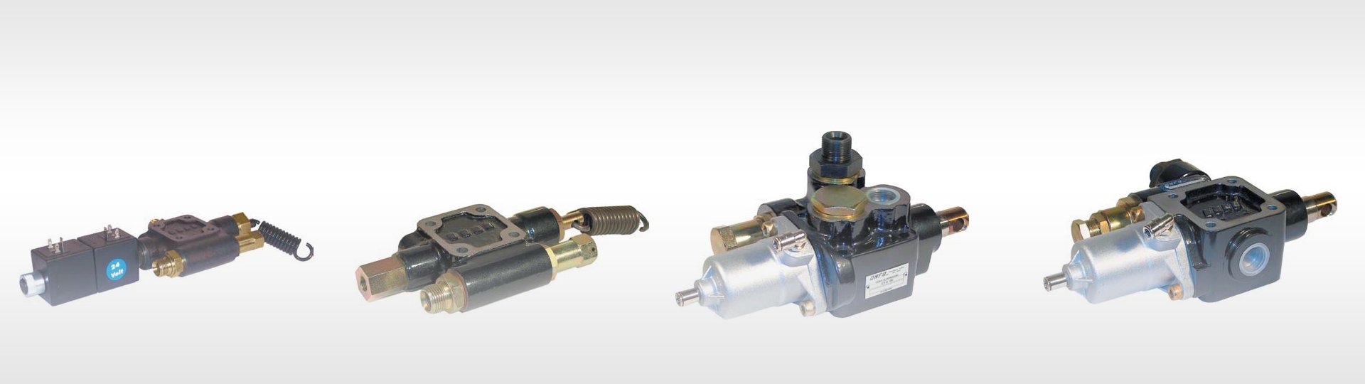 OMFB tipping valves for tip trucks, available with mechanical, pneumatic, or electric controls for various load capacities.