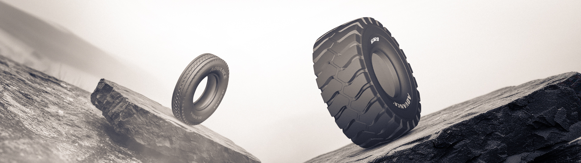 Advance tyres offering high-quality, durable solutions for a range of vehicles, from construction to mining equipment.