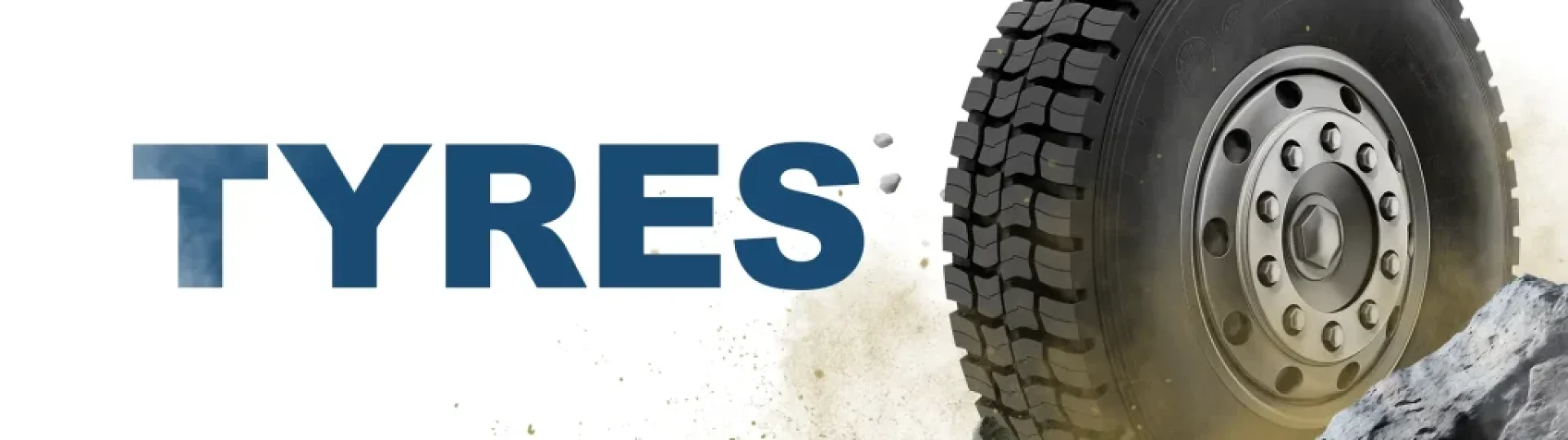 High-quality tires for heavy equipment, trucks, and construction machinery.