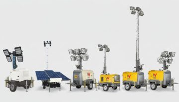 Durable commercial LED tower light mounted on vehicle by UTD Motors in UAE, featuring robust housing, designed for industrial safety and signaling in UAE highways and logistics fleets