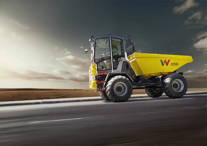Compact and powerful Wacker Neuson DV90 Dual View Dumper for construction projects in UAE – available at UMHE.